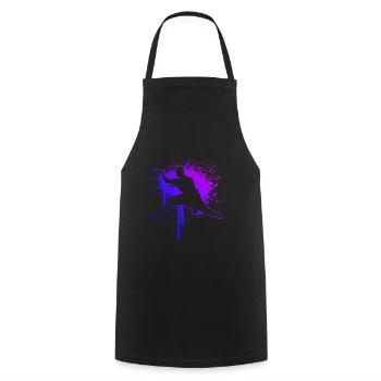 Wushu Men's Martial Arts Kung Fu Kungfu - Cooking Apron - black - Front - AI Model Male 185 dark (185cm)
