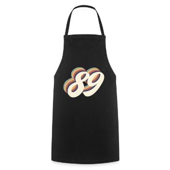 89th anniversary vintage - Cooking Apron - black - Front - AI Model Male 185 dark (185cm)