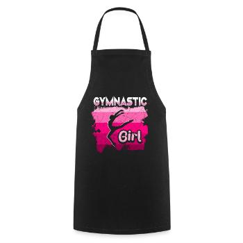 Gymnastique Filles Gymnaste Acrobaties - Tablier de cuisine - noir - Devant - AI Model Male 185 dark (185cm)