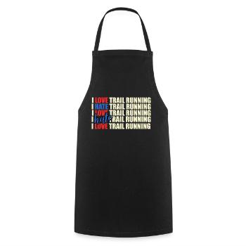 Trail Runner Running Jogging Jogger I Gift - Cooking Apron - black - Front - AI Model Male 185 dark (185cm)