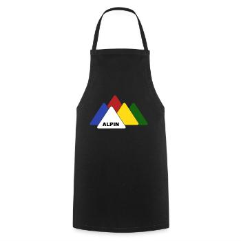 Randonnée en montagne Alpine Népal Sommets de l’Himalaya - Tablier de cuisine - noir - Devant - AI Model Male 185 dark (185cm)