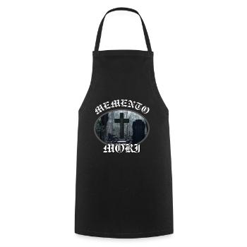 Souvenez-vous de la mort - Memento Mori - Tablier de cuisine - noir - Devant - AI Model Male 185 dark (185cm)