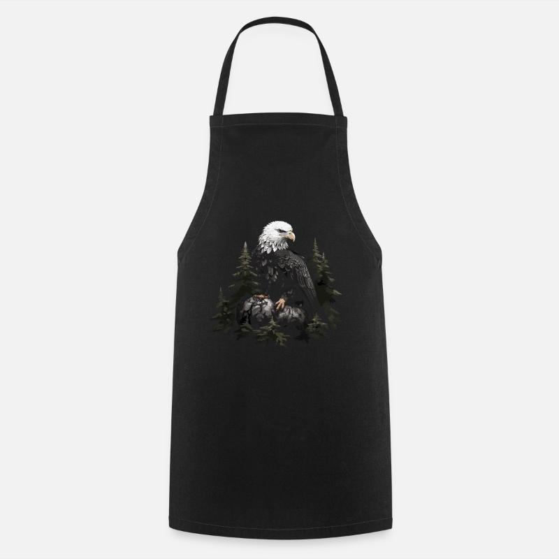 Bald Eagle Eagle Bird Animal Forest - Cooking Apron - black