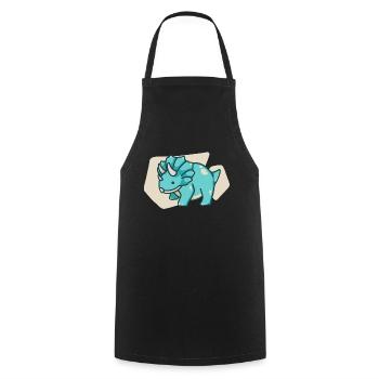 hugadino Triceratops, dino, cute dinosaur - Cooking Apron - black - Front - AI Model Male 185 dark (185cm)