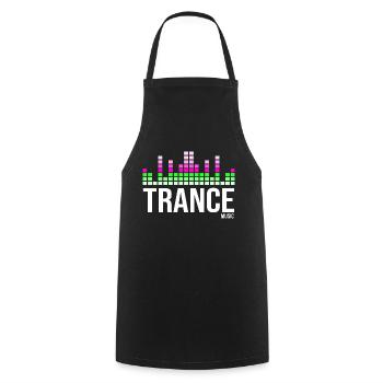 Trance-Musik-Logo - Kochschürze - Schwarz - Vorne - AI Model Male 185 dark (185cm)