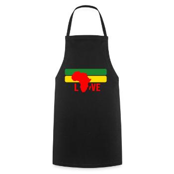 Africa Love African Black Afro Party Safari - Cooking Apron - black - Front - AI Model Male 185 dark (185cm)