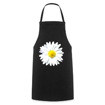 Gänseblume Blume - Kochschürze - Schwarz - Vorne - AI Model Male 185 dark (185cm)