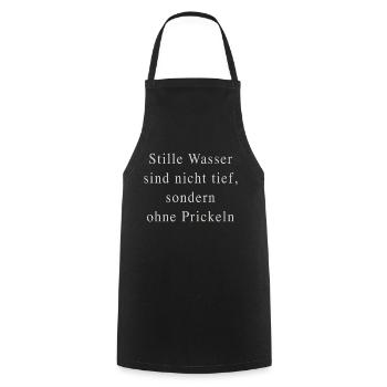 Stille Wasser - Kochschürze - Schwarz - Vorne - AI Model Male 185 dark (185cm)