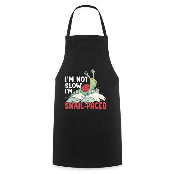 Snail lovers don't slow down snail owners - Cooking Apron - black - Front - AI Model Male 185 dark (185cm)