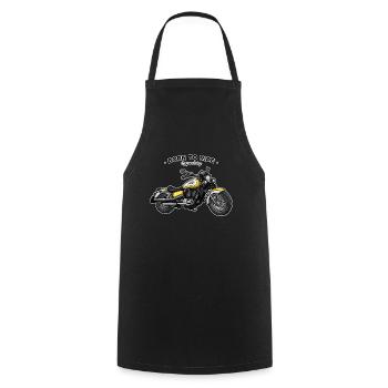 Chopper // Moto - Tablier de cuisine - noir - Devant - AI Model Male 185 dark (185cm)