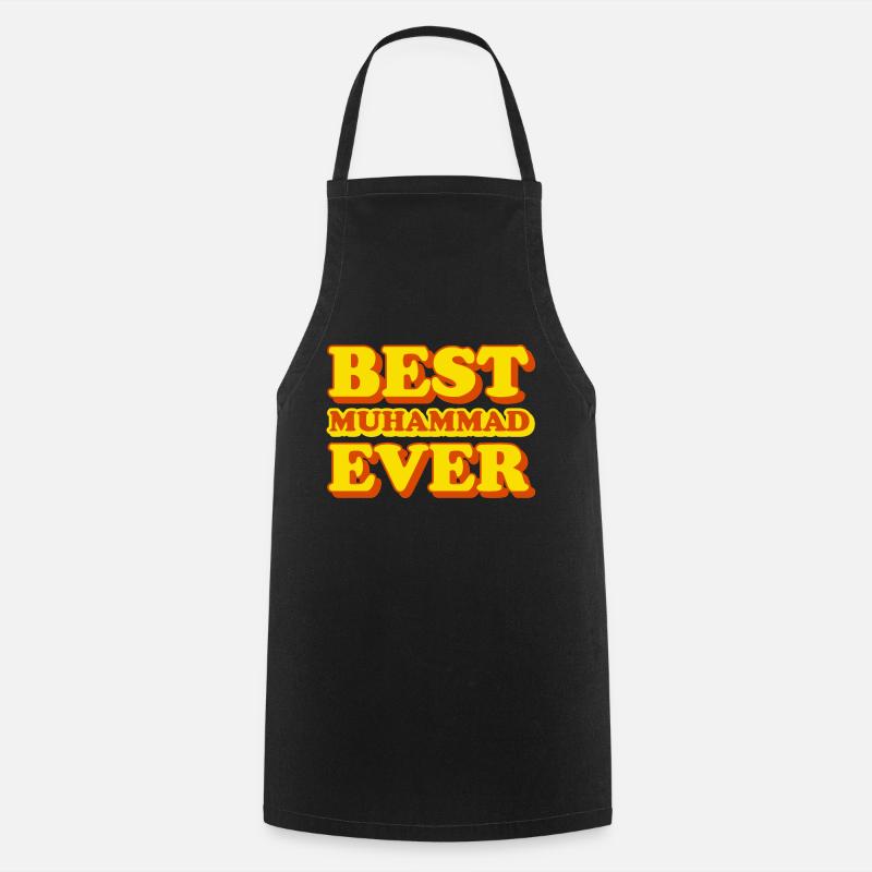 Muhammad Prénom Drôle de cadeau - Tablier de cuisine - noir
