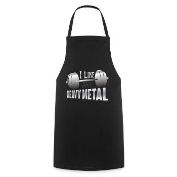 I Like Heavy Metal Workout Training Weight Lifting - Kochschürze - Schwarz - Vorne - AI Model Male 185 dark (185cm)