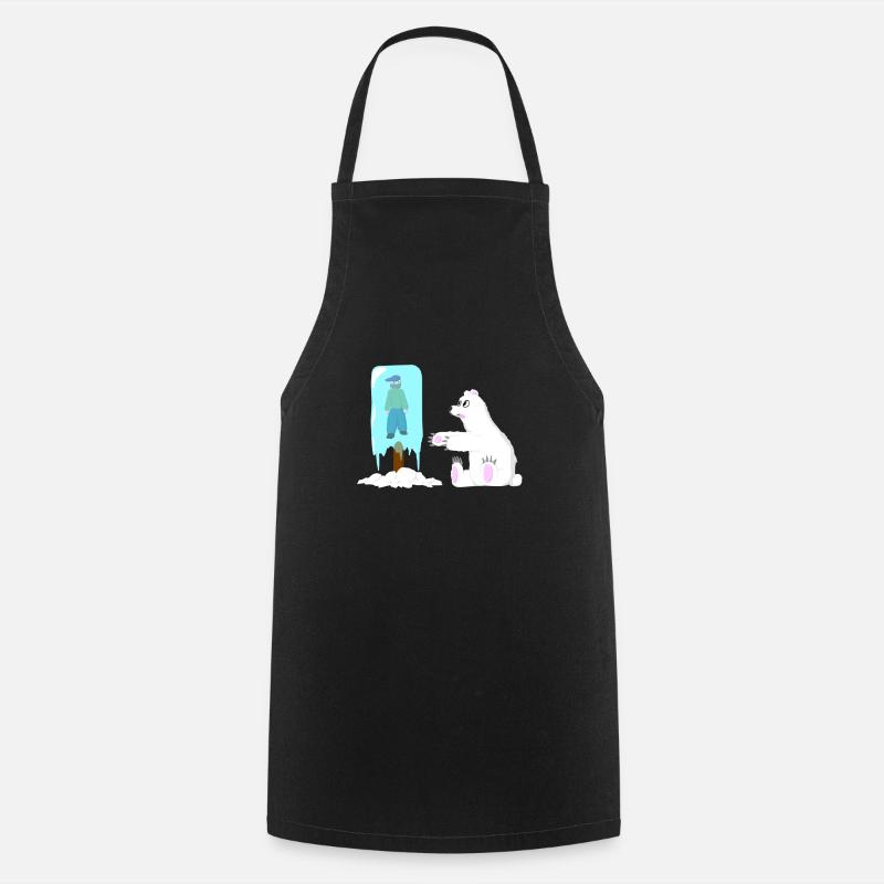 Polar bear snack - Cooking Apron - black