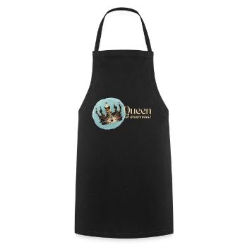 Reine de tout - Tablier de cuisine - noir - Devant - AI Model Male 185 dark (185cm)