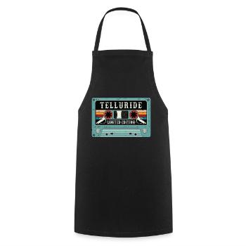 Vintage Telluride Mountain Ski - Cooking Apron - black - Front - AI Model Male 185 dark (185cm)