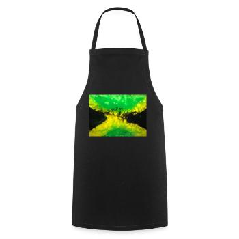 Jamaica Flags Pouring - Cooking Apron - black - Front - AI Model Male 185 dark (185cm)