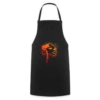 Women's Dirt Biker Dirt Bike Dirt Bike Supermoto - Cooking Apron - black - Front - AI Model Male 185 dark (185cm)