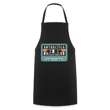 Vintage Antarctica with Penguin - Cooking Apron - black - Front - AI Model Male 185 dark (185cm)