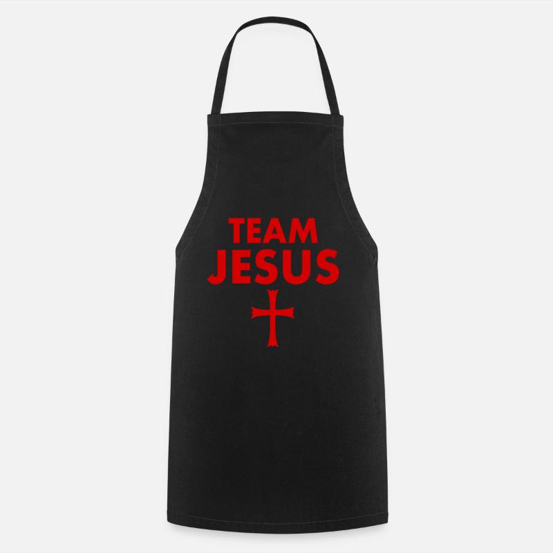 Croix de Jésus de l’équipe - Tablier de cuisine - noir