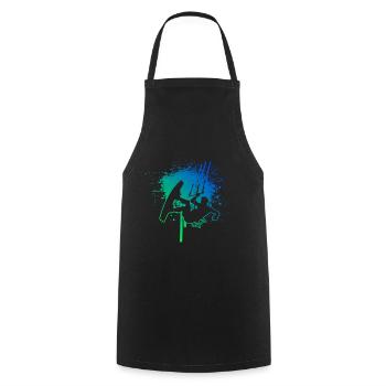 Kitesurfing Men Kitesurfer Kitesurf Women - Cooking Apron - black - Front - AI Model Male 185 dark (185cm)