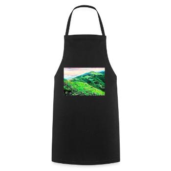 Bieszczady Mountains - Handmade Picture - Cooking Apron - black - Front - AI Model Male 185 dark (185cm)