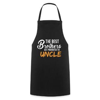Best Brothers Get Promoted to Uncle Funny - Cooking Apron - black - Front - AI Model Male 185 dark (185cm)