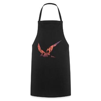 Bird Sunset Illustration - Cooking Apron - black - Front - AI Model Male 185 dark (185cm)