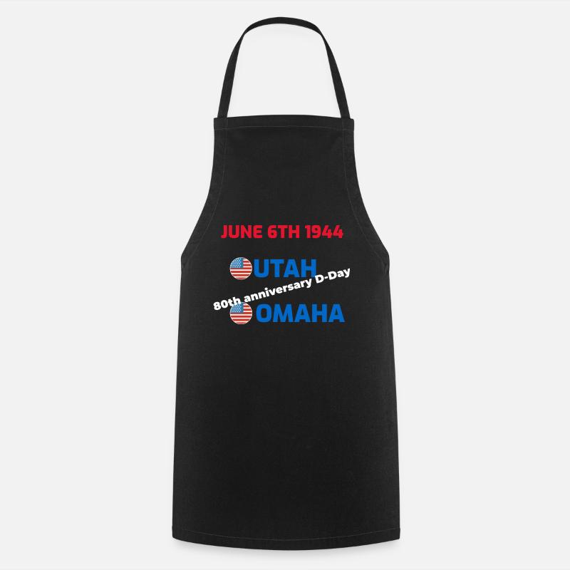 D-Day American 80th anniversary design - Cooking Apron - black