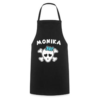 Pirate Monika Design for girls and women - Cooking Apron - black - Front - AI Model Male 185 dark (185cm)