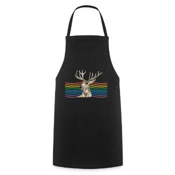Cerf - Tablier de cuisine - noir - Devant - AI Model Male 185 dark (185cm)