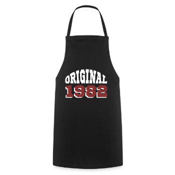 Original 1982 - Cooking Apron - black - Front - AI Model Male 185 dark (185cm)