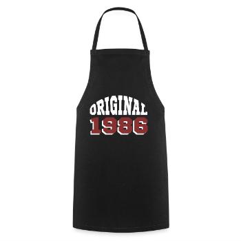Original 1986 - Cooking Apron - black - Front - AI Model Male 185 dark (185cm)
