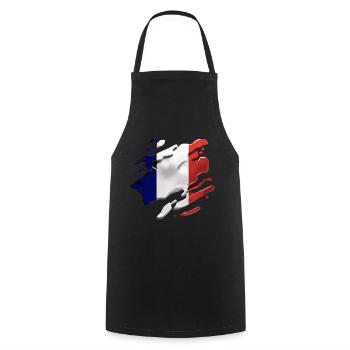 DRAPEAU DE LA FRANCE DRAPEAU FRANCE - Tablier de cuisine - noir - Devant - AI Model Male 185 dark (185cm)