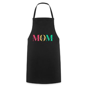 Best Mom colorful 2 - Cooking Apron - black - Front - AI Model Male 185 dark (185cm)