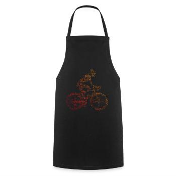 Cycling Cycling Cycling Ladies Cyclists - Cooking Apron - black - Front - AI Model Male 185 dark (185cm)