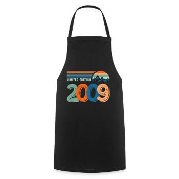 Limited edition 2009 - Cooking Apron - black - Front - AI Model Male 185 dark (185cm)