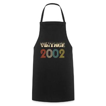 2002 Vintage Vintage Retro Birthday - Original - Cooking Apron - black - Front - AI Model Male 185 dark (185cm)