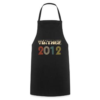 2012 Vintage Vintage Birthday Retro - Original - Tablier de cuisine - noir - Devant - AI Model Male 185 dark (185cm)