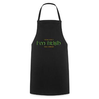 Irish lustiger Spruch - Tonight I m Irish - Kochschürze - Schwarz - Vorne - AI Model Male 185 dark (185cm)