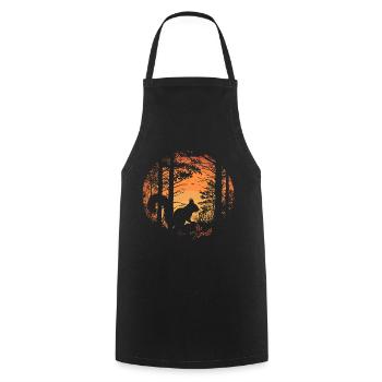 Squirrel Forest Tree Squirrel Squirrel - Cooking Apron - black - Front - AI Model Male 185 dark (185cm)