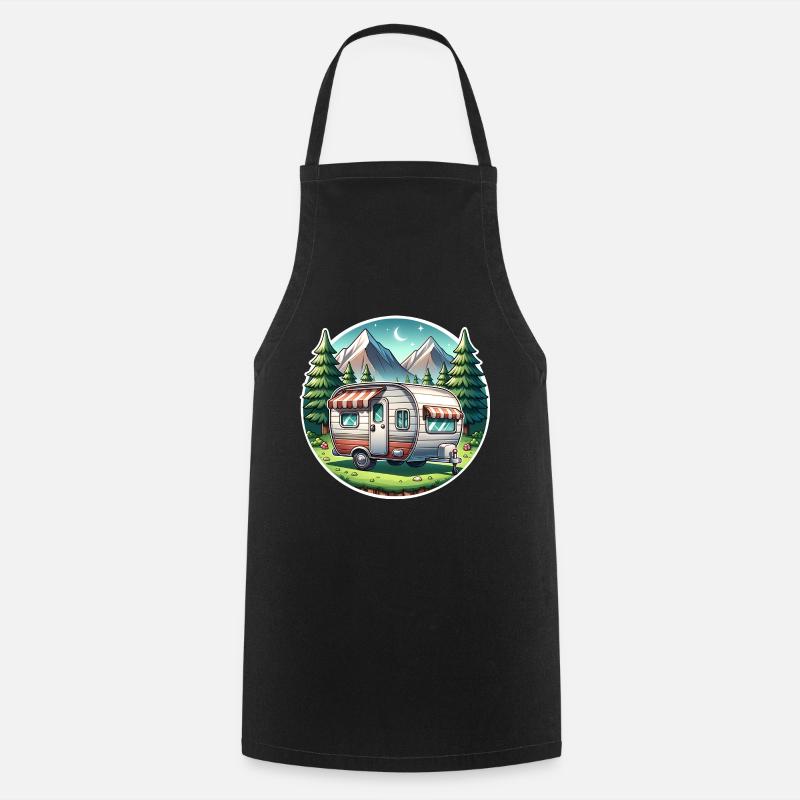Camping camping-car caravane - Tablier de cuisine - noir