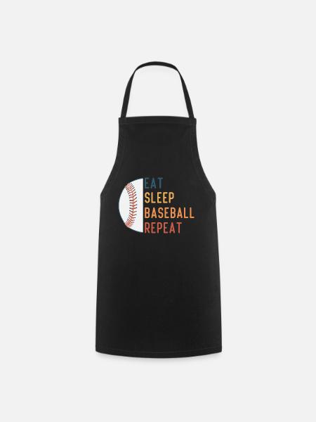 Eat Sleep Baseball Repeat - Cooking Apron - black
