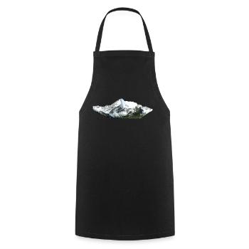 Mountains - Kochschürze - Schwarz - Vorne - AI Model Male 185 dark (185cm)