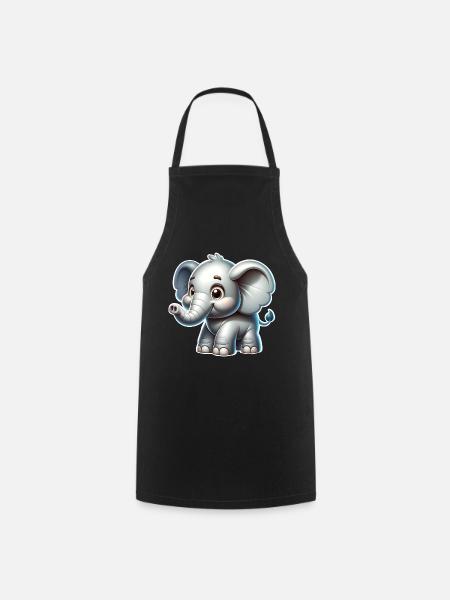 Éléphant - Tablier de cuisine - noir
