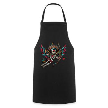 Cupid's arrow brings hearts together - Cooking Apron - black - Front - AI Model Male 185 dark (185cm)