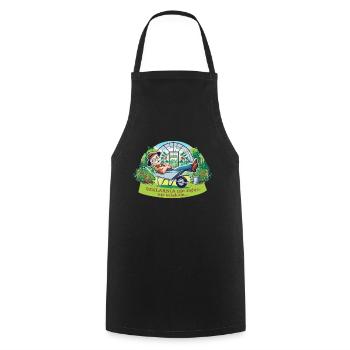 A greenhouse will not run away - Cooking Apron - black - Front - AI Model Male 185 dark (185cm)