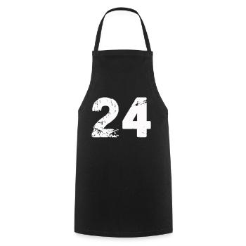 24 - Cooking Apron - black - Front - AI Model Male 185 dark (185cm)
