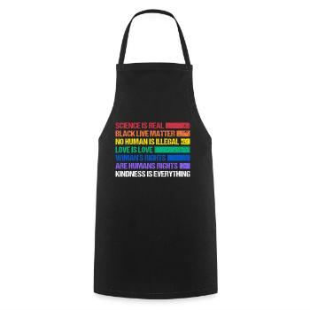 Rainbow Regenbogen Lesbe Pride LGBTQ - Kochschürze - Schwarz - Vorne - AI Model Male 185 dark (185cm)