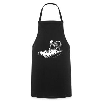 skeleton plays billiards - Cooking Apron - black - Front - AI Model Male 185 dark (185cm)