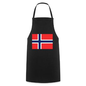 Norway Flag Flag - Cooking Apron - black - Front - AI Model Male 185 dark (185cm)